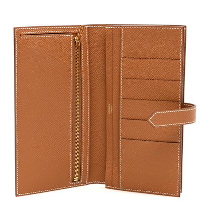 Hermes Epsom Bearn Gusset Wallet Gold 6 of 6