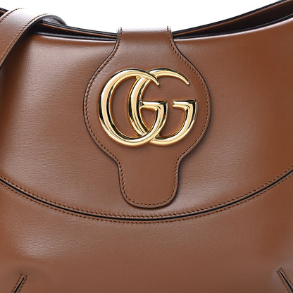 Gucci Boarded Plutone Calfskin Medium Arli Shoulder Bag Nocciola 14 of 14