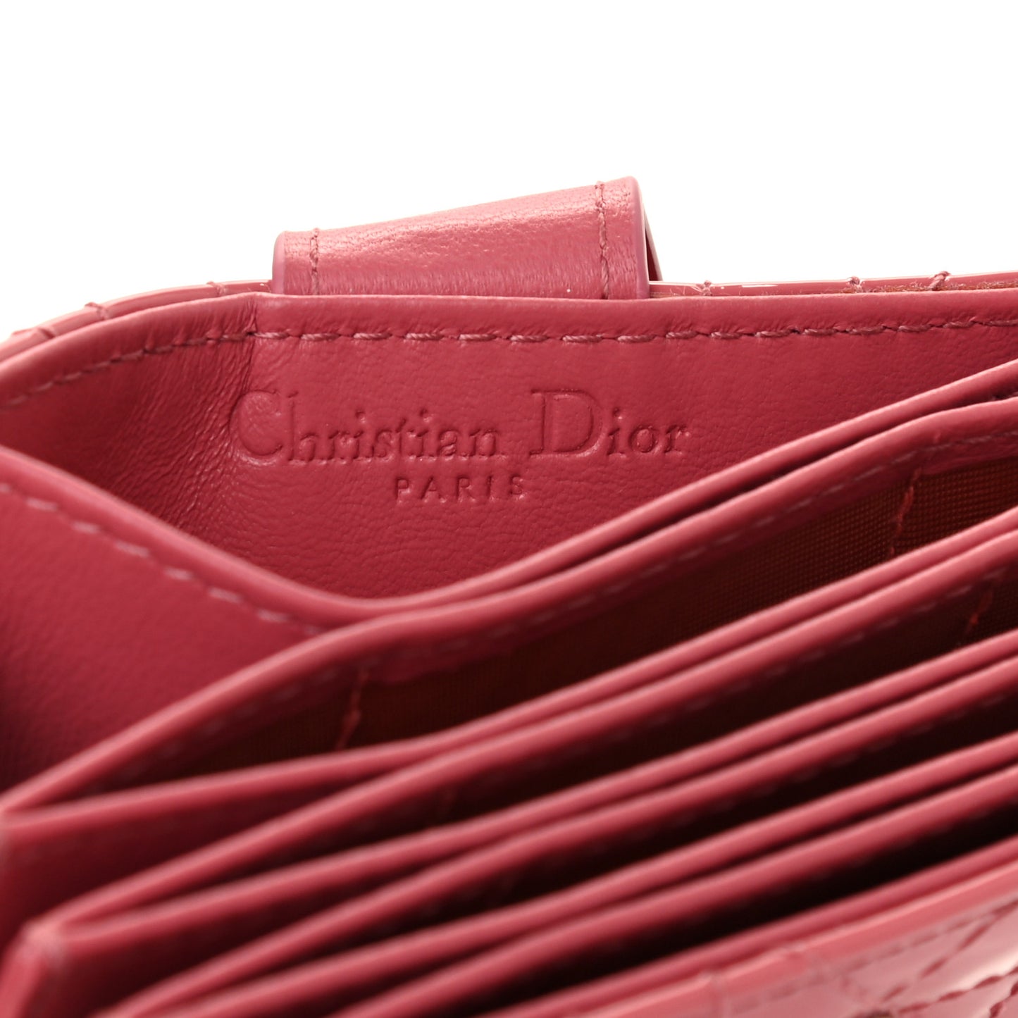 Patent Cannage Lady Dior 5-Gusset Card Holder