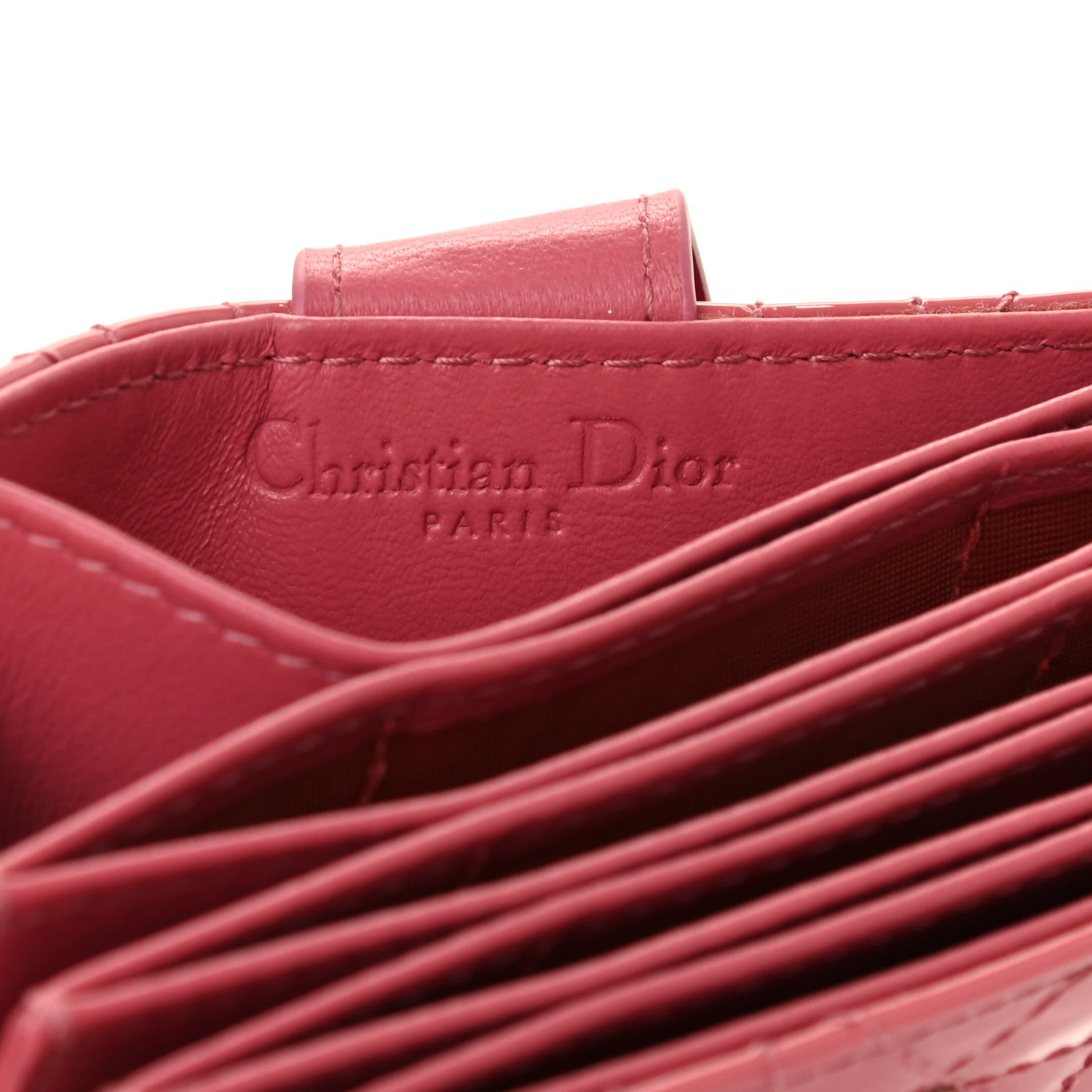 Christian Dior Patent Cannage Lady Dior 5-Gusset Card Holder 5 of 6