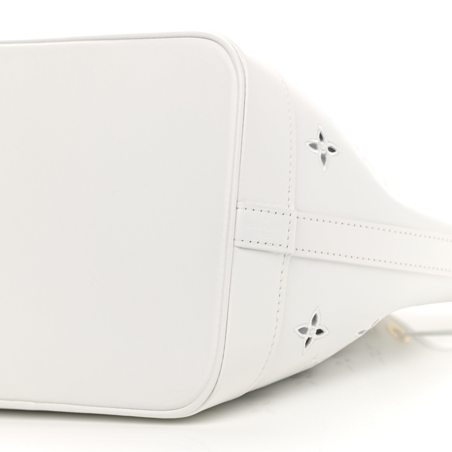 Louis Vuitton Calfskin Monogram Cutout Petit Noe White 10 of 10