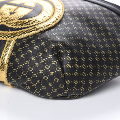 Gucci X DAPPER DAN Calfskin Laminated Ayers GG Micro Monogram Mens Belt Bag Black 10 of 13