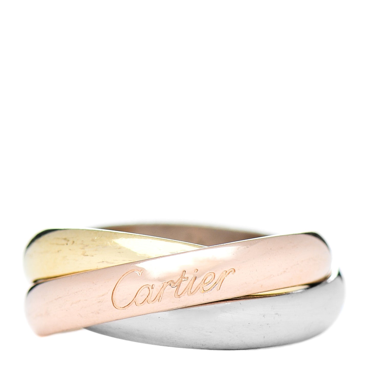 18K Pink Yellow White Gold Classic Trinity Ring 50 5.25