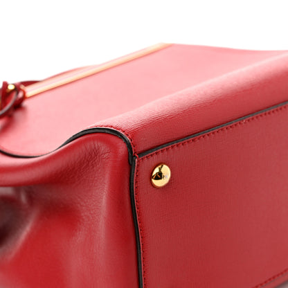 Fendi Vitello Elite Flamingo Petite 2Jours Tote Mattone 11 of 16