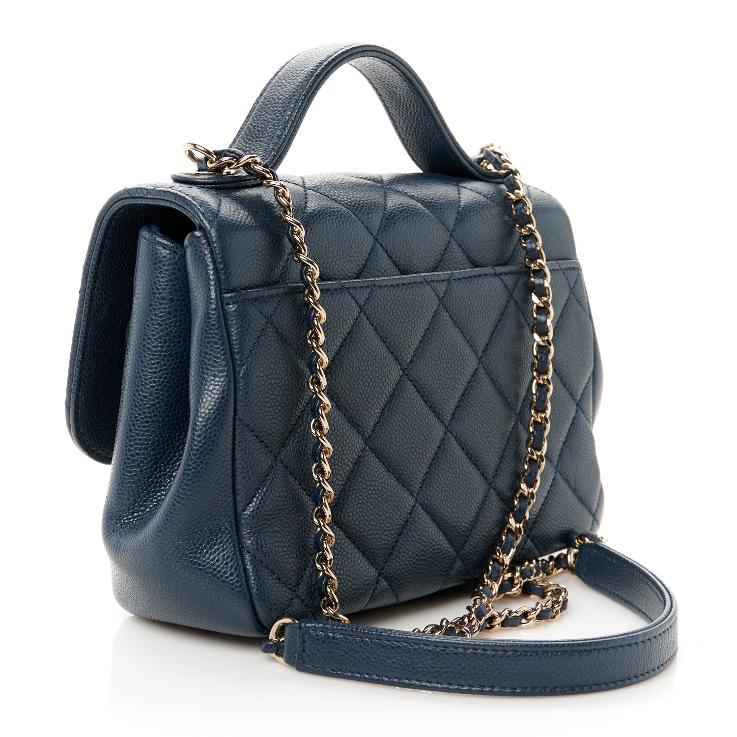 Chanel Caviar Quilted Small Business Affinity Flap Navy 3 of 11