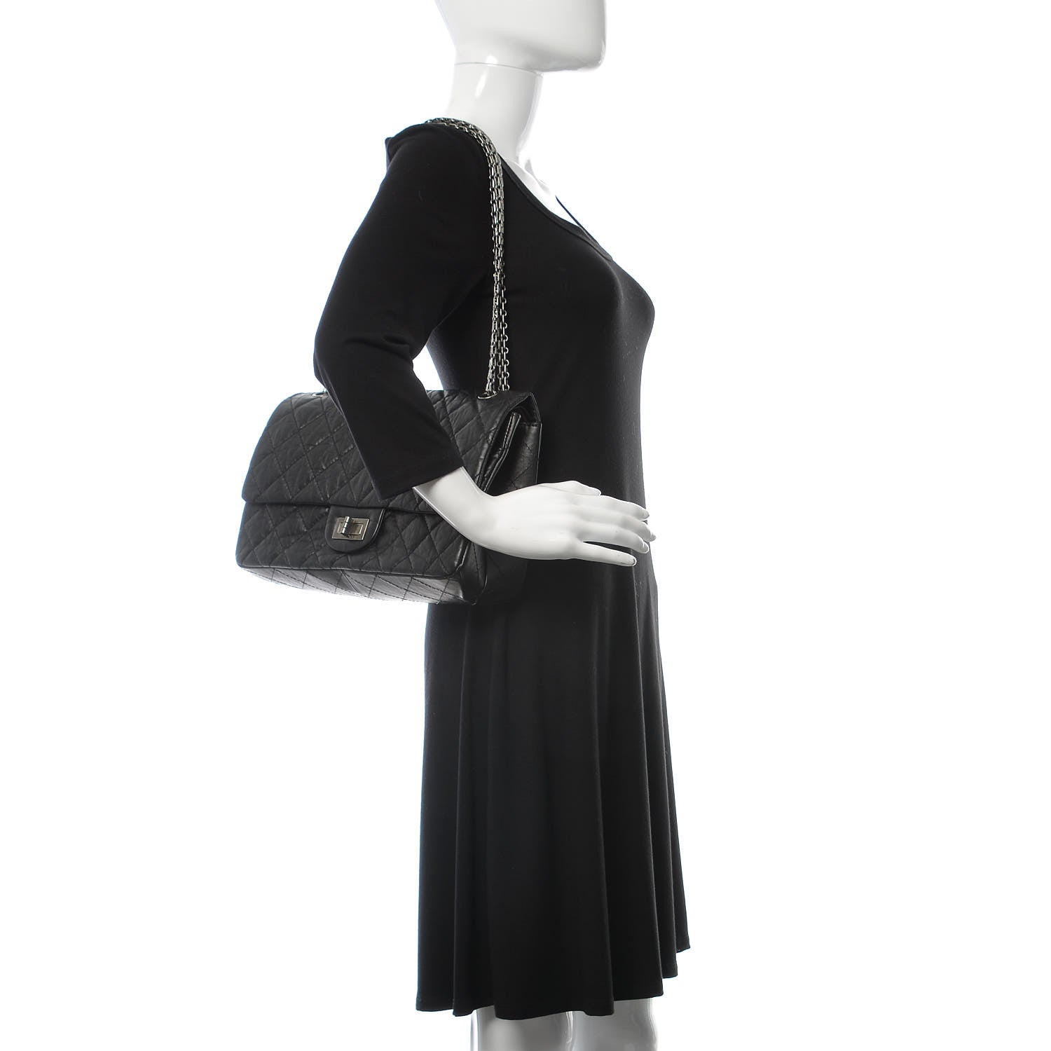 Chanel Aged Calfskin Quilted 2.55 Reissue 227 Flap Black 2 of 10