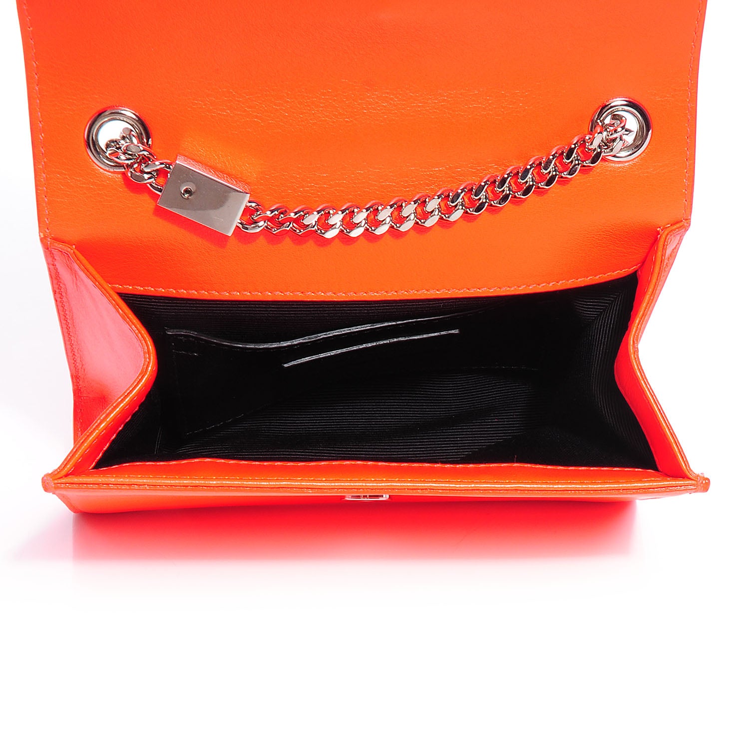Saint Laurent Calfskin Monogram Small Kate Satchel Neon Orange 8 of 8