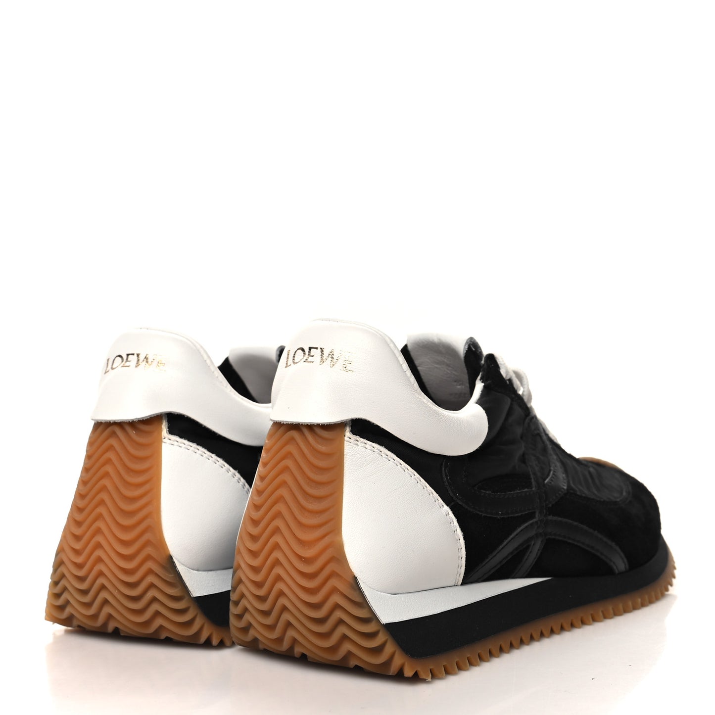 Nylon Suede Flow Runners Sneakers 37 Black