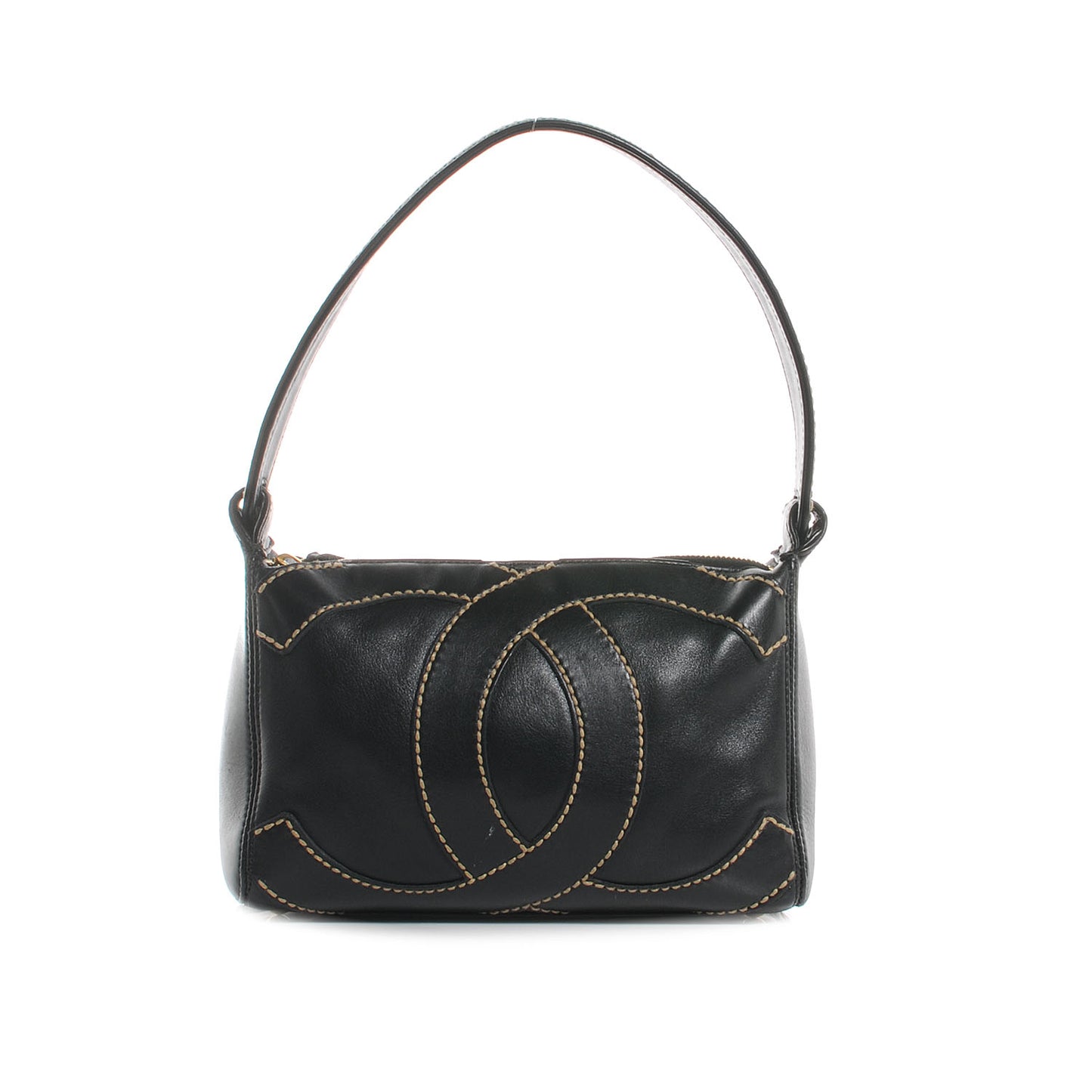 Caviar CC Stitched Small Hobo Black