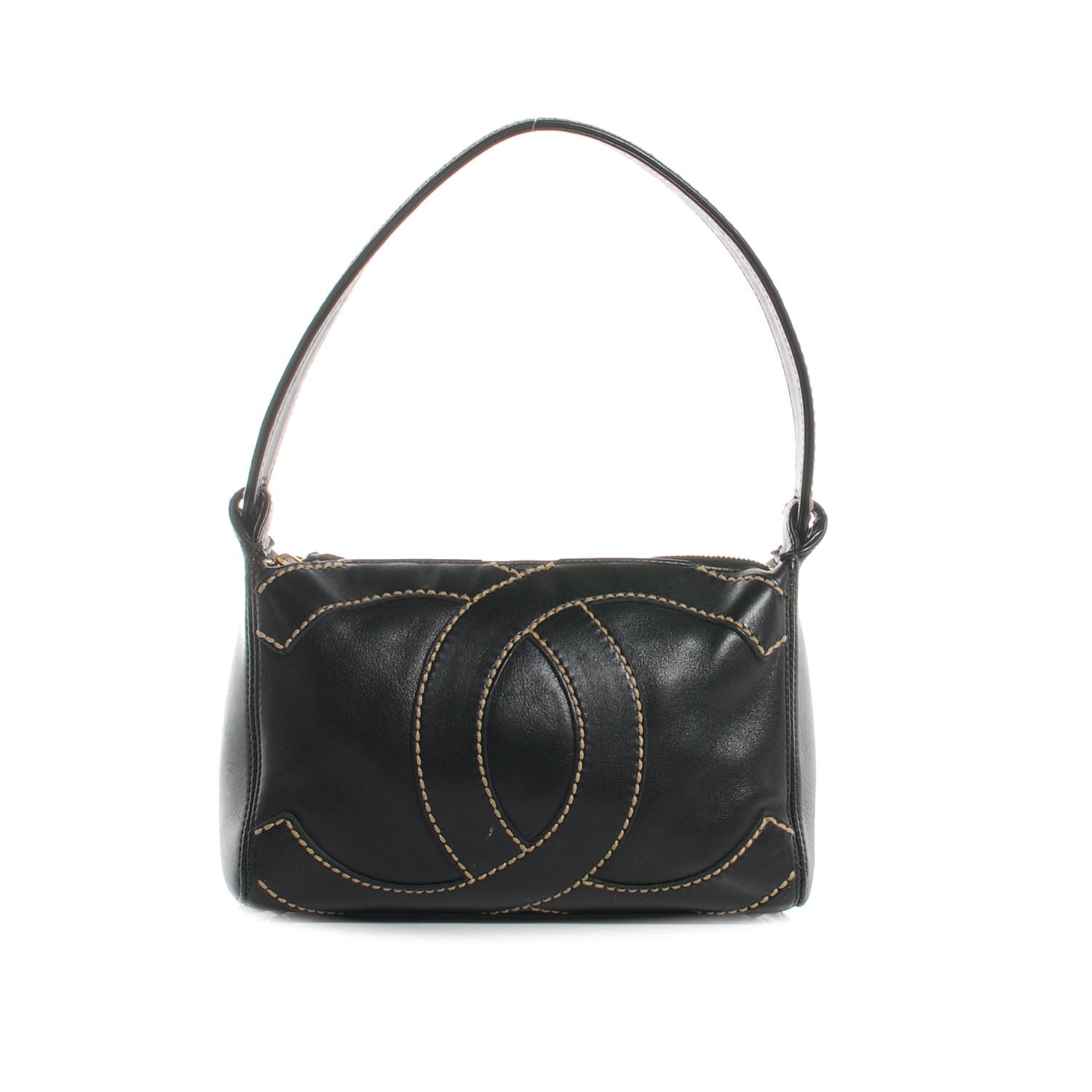 Chanel Caviar CC Stitched Small Hobo Black 1 of 7