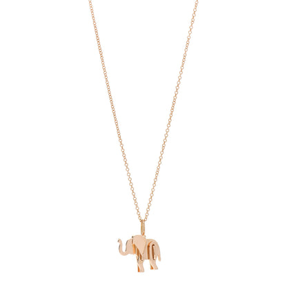 Tiffany 18K Rose Gold Mini Save The Wild Elephant Pendant Necklace 1 of 4