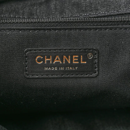 Chanel Denim Quilted Denim Mood Hobo Black Multicolor 6 of 10