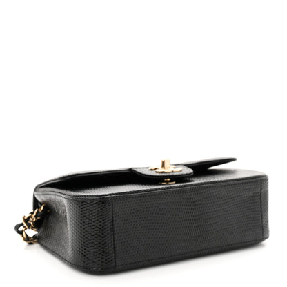Chanel Lizard Mini Rectangular Flap Black 4 of 19
