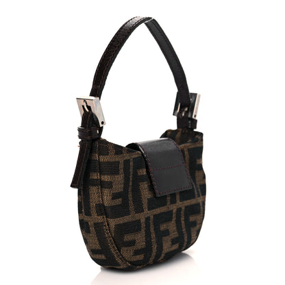 Fendi Zucca Mini Half Moon Baguette Tobacco 3 of 10