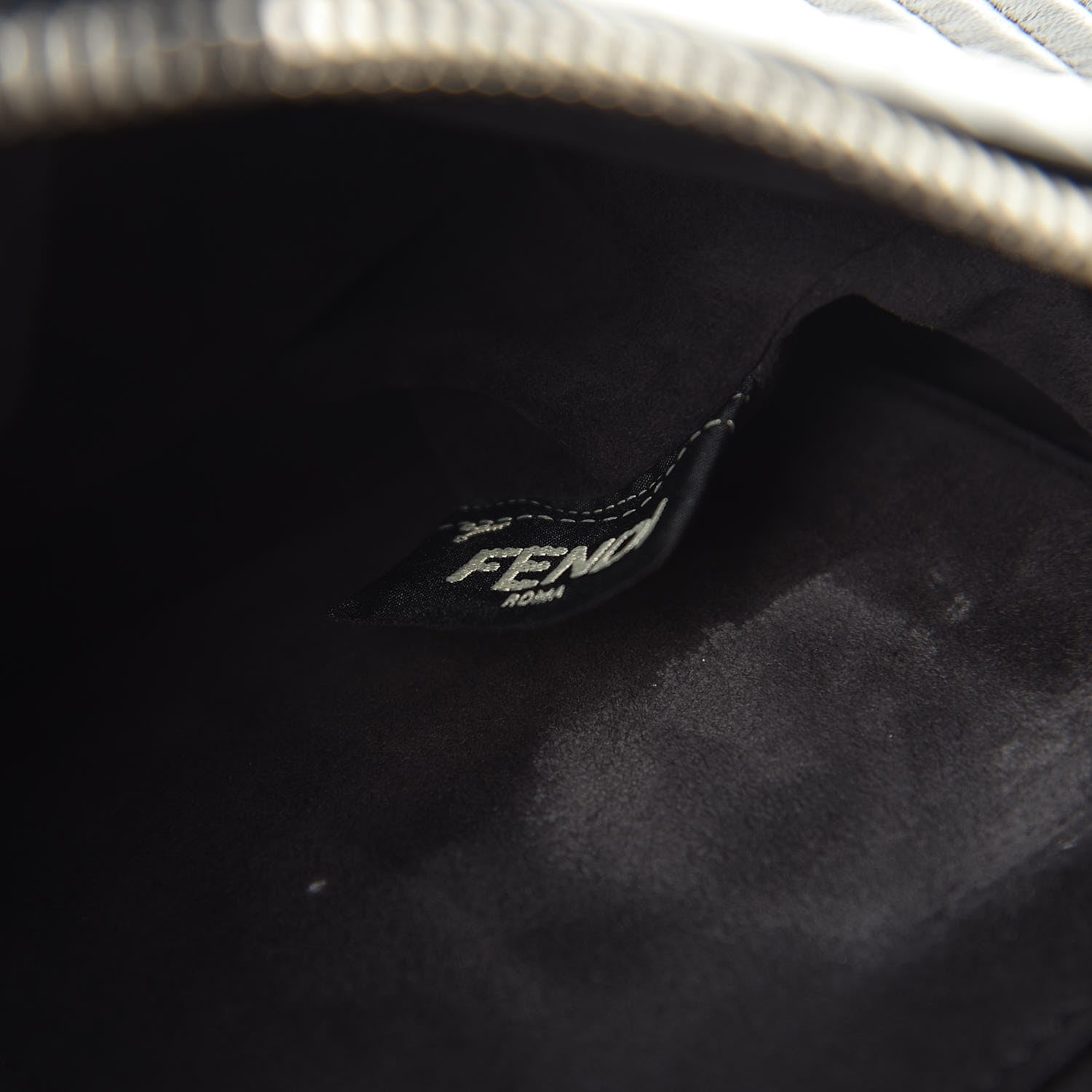 Fendi Shiny Nappa Trapuntata DotCom Chain Satchel Black 8 of 12