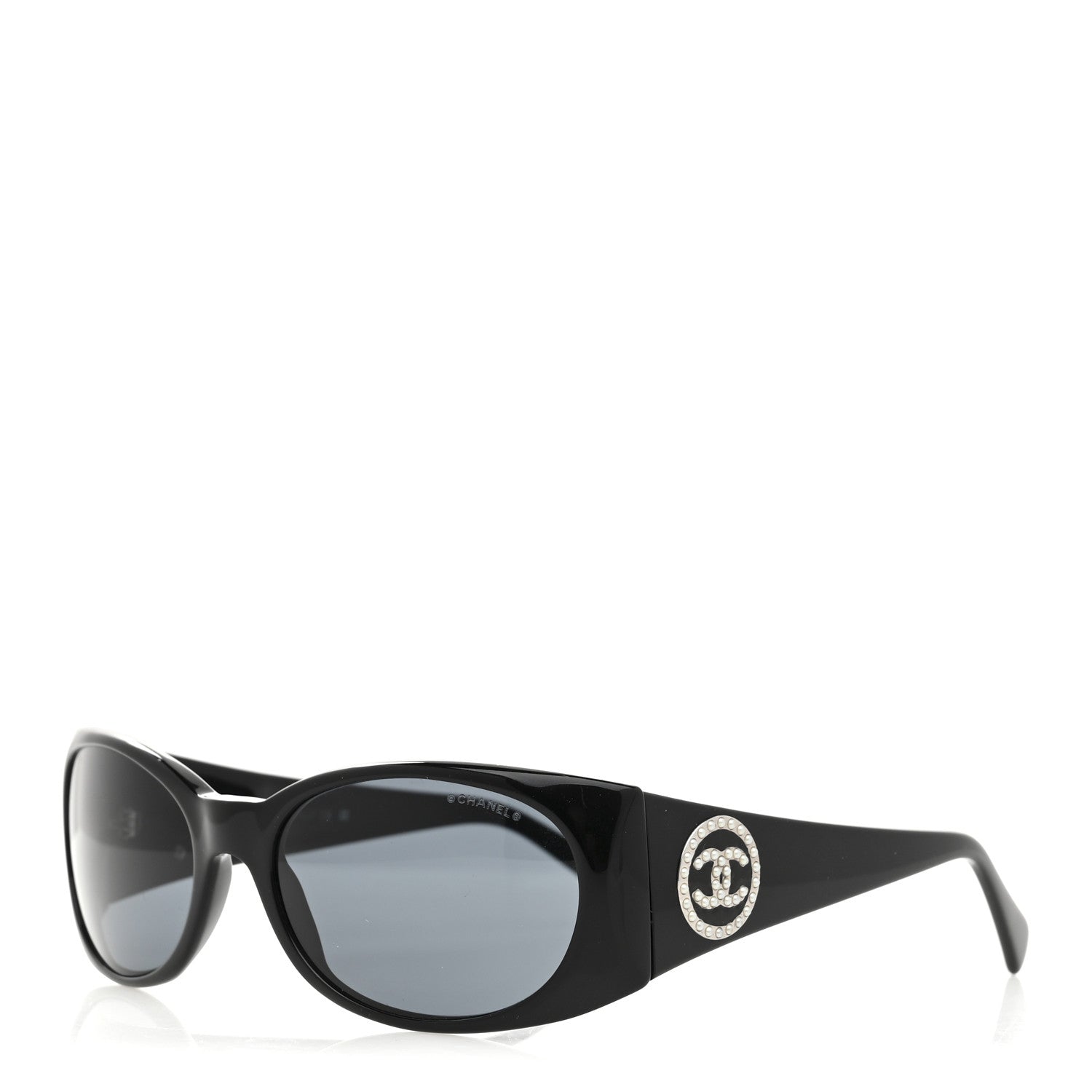 Chanel Acetate Pearl CC Sunglasses 5082-H Black 1 of 8