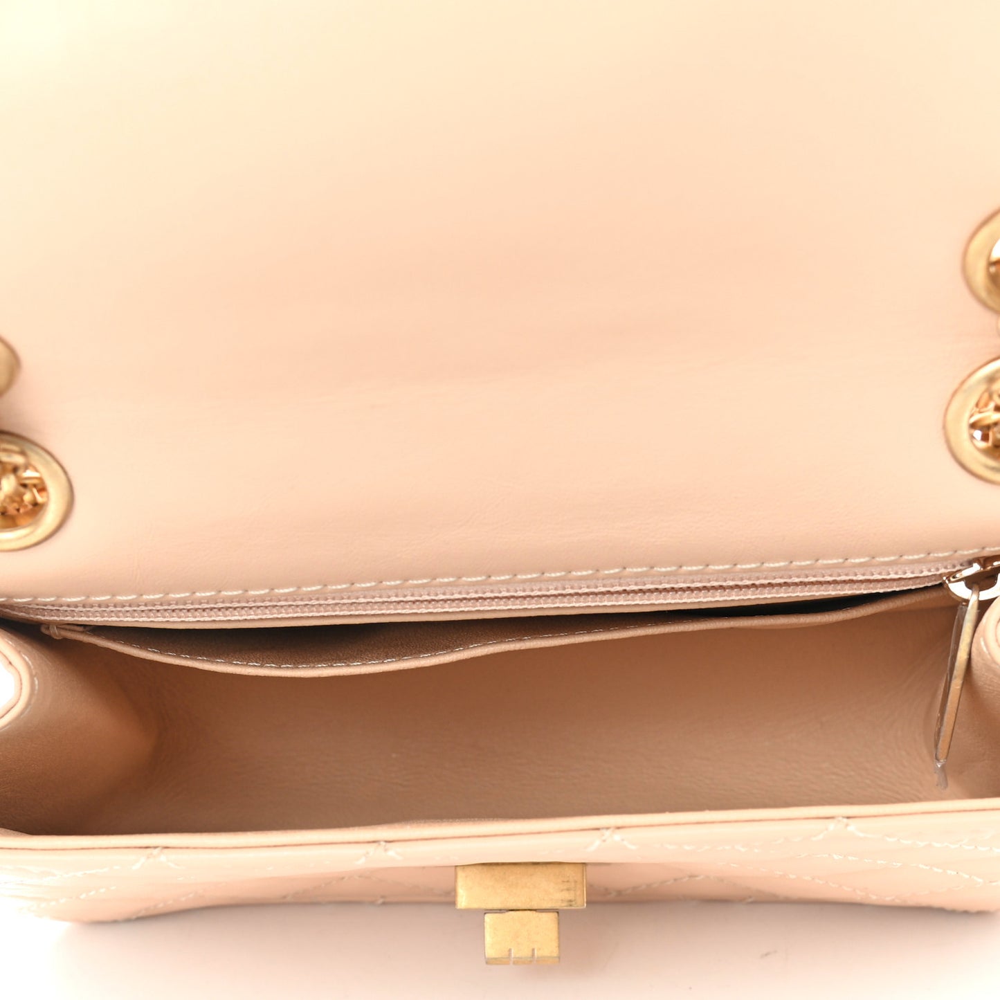 Aged Calfskin Quilted 2.55 Reissue Mini Flap Beige
