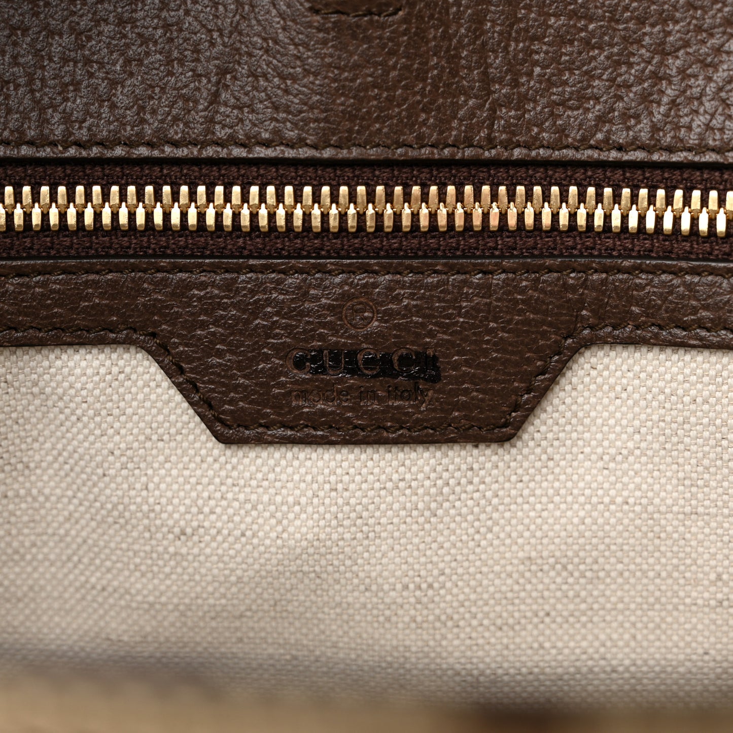 Monogram Jumbo GG Textured Dollar Calfskin Web Tote Bag Camel Ebony New Acero