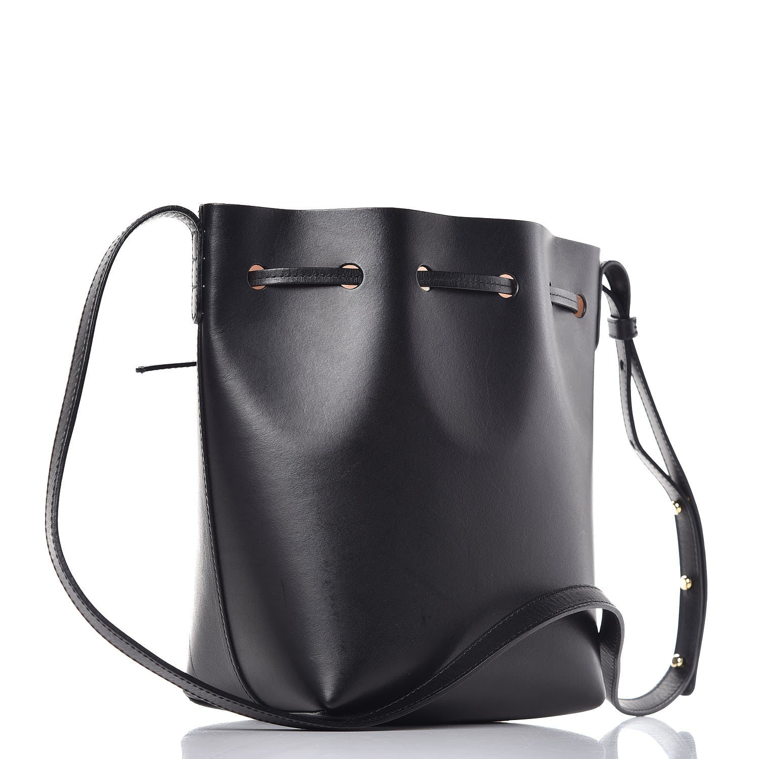 Mansur Gavriel Calfskin Mini Bucket Bag Black 3 of 8