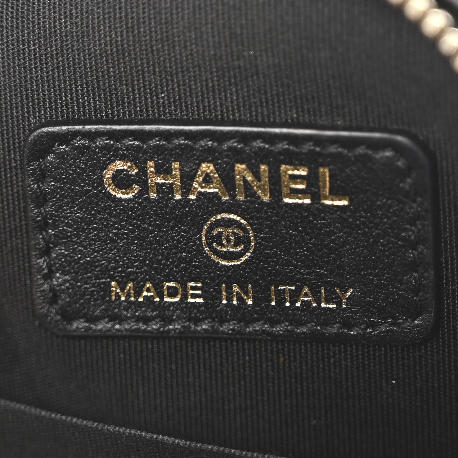 Chanel Calfskin Quilted Pearl Round Clutch With Chain Black 5 of 9