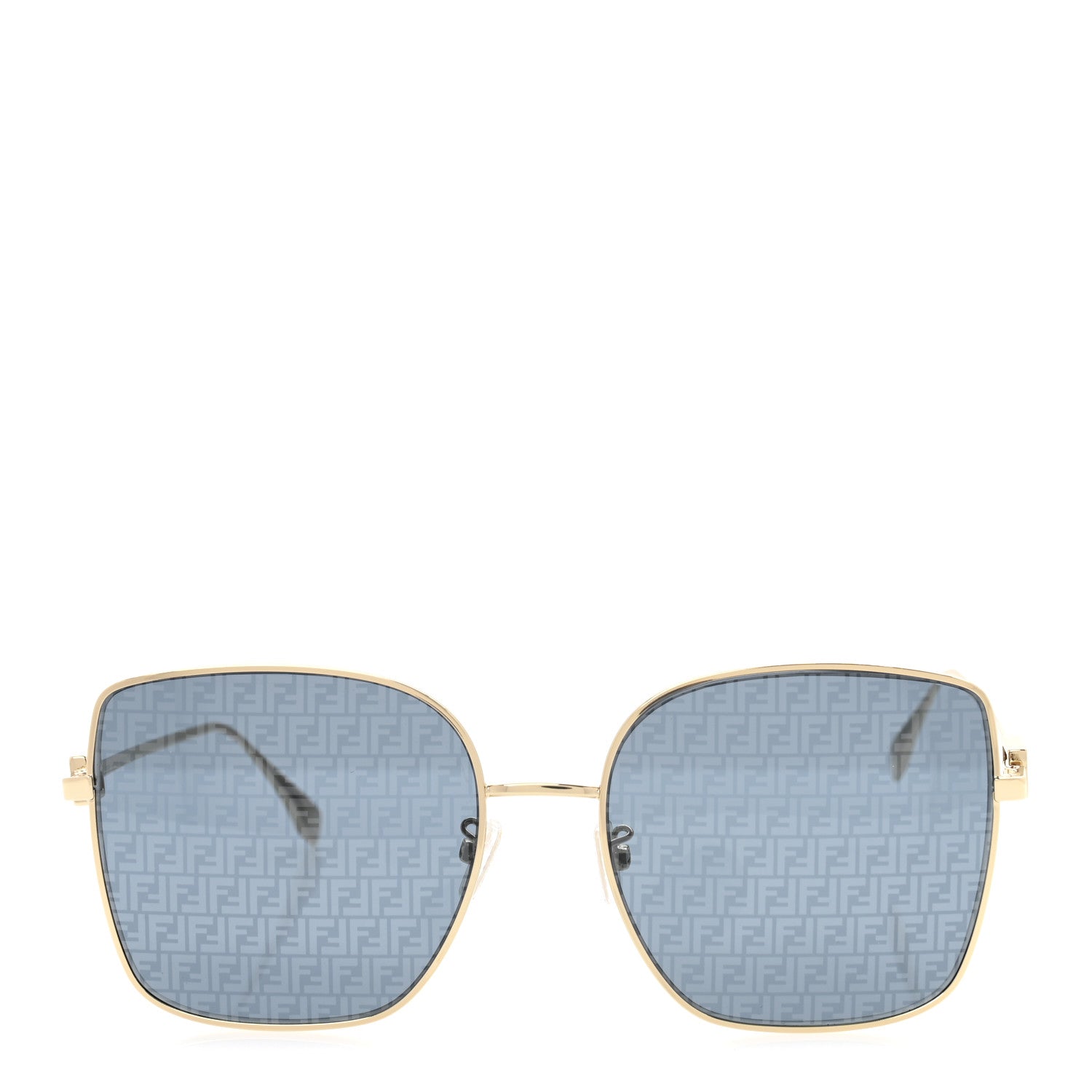Fendi Metal Square Sunglasses FE40013U Gold Brown 2 of 10
