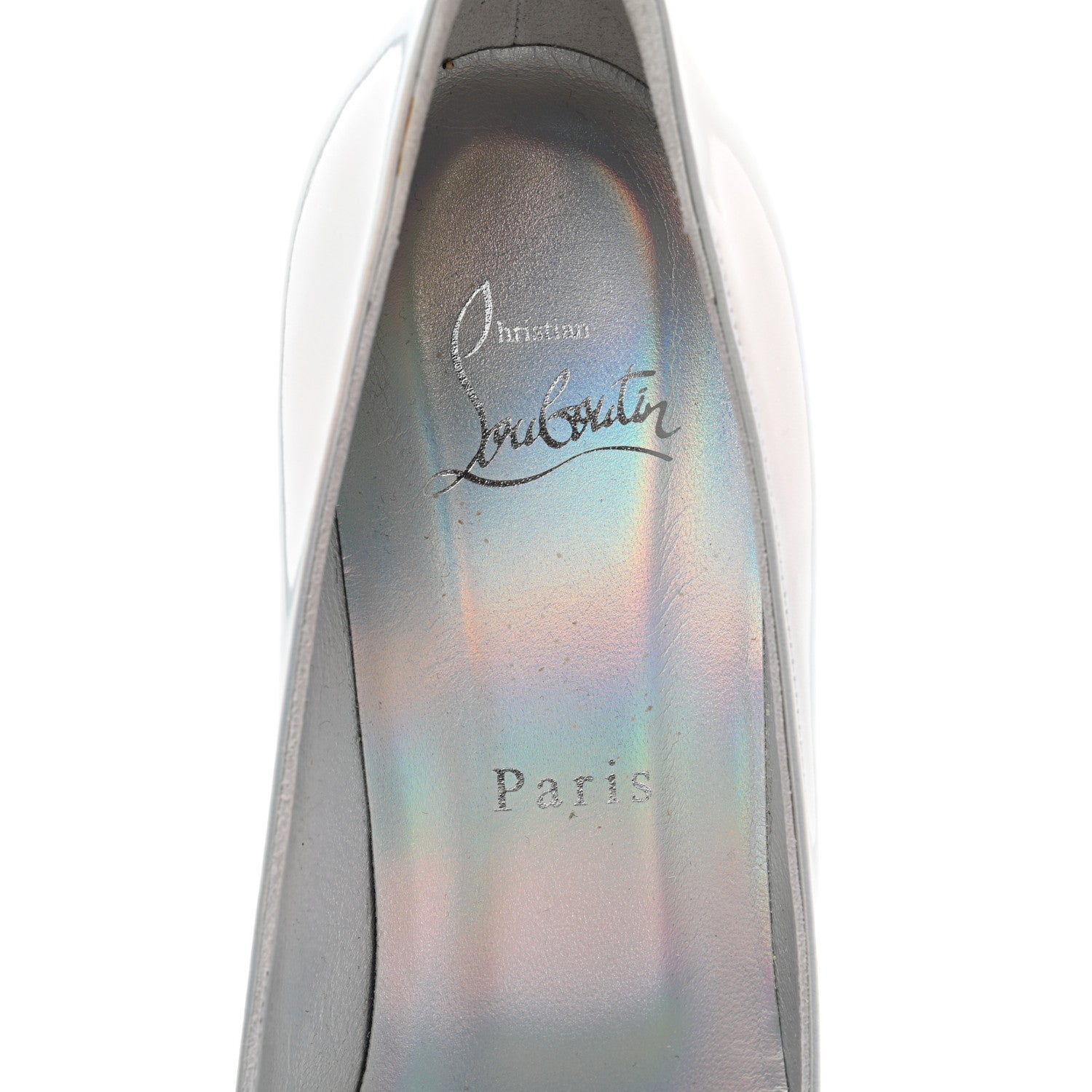 Christian Louboutin Patent Psychic Kate 85 Pumps 38 White 7 of 8