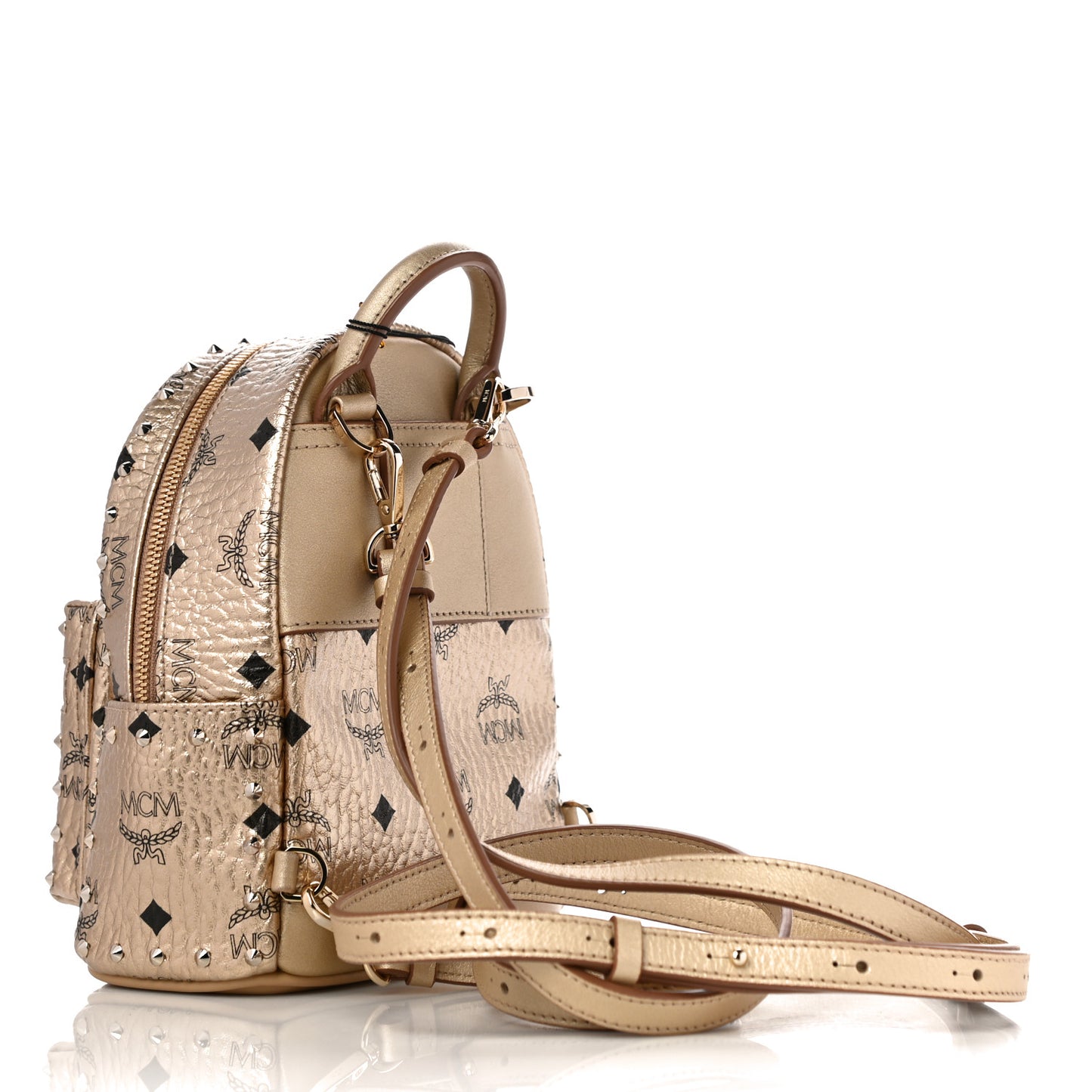 Visetos Studded X-Mini Stark Backpack Berlin Gold