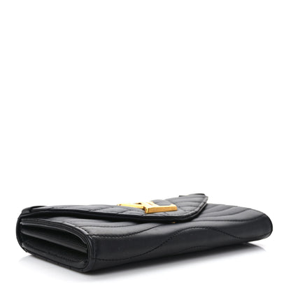 Louis Vuitton Calfskin New Wave Long Wallet Black 4 of 7