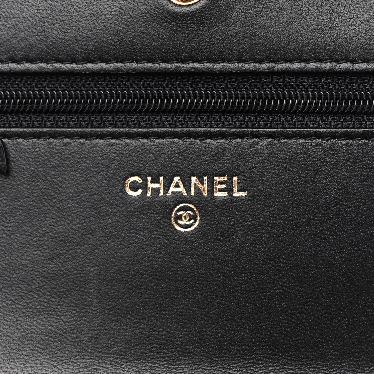 Chanel Lambskin Quilted Wallet On Chain WOC Black 5 of 11