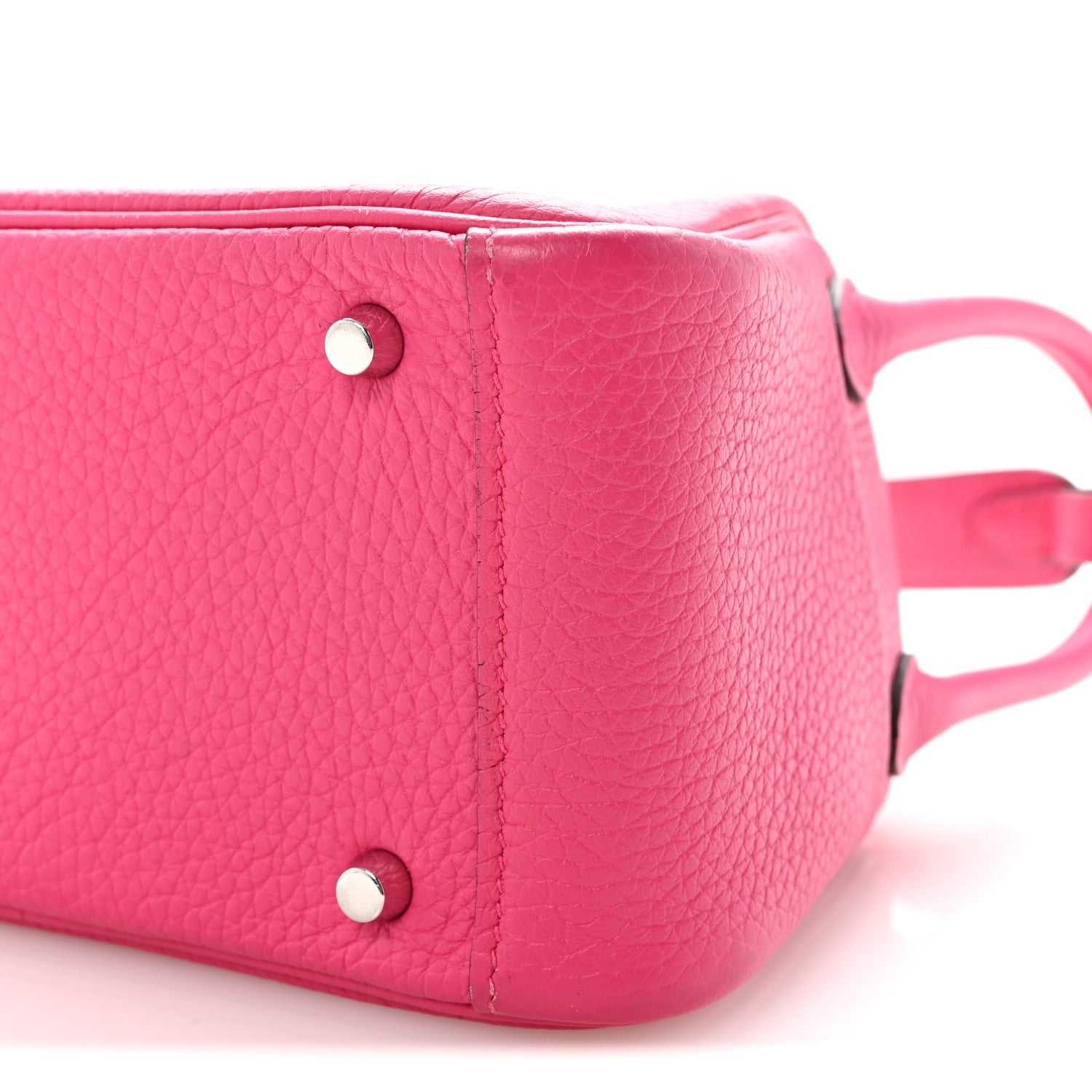 Hermes Taurillon Clemence Mini Lindy 20 Rose Extreme 9 of 10