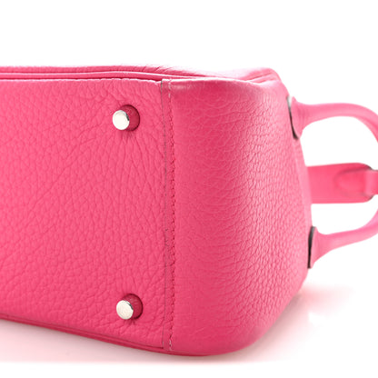Hermes Taurillon Clemence Mini Lindy 20 Rose Extreme 9 of 10