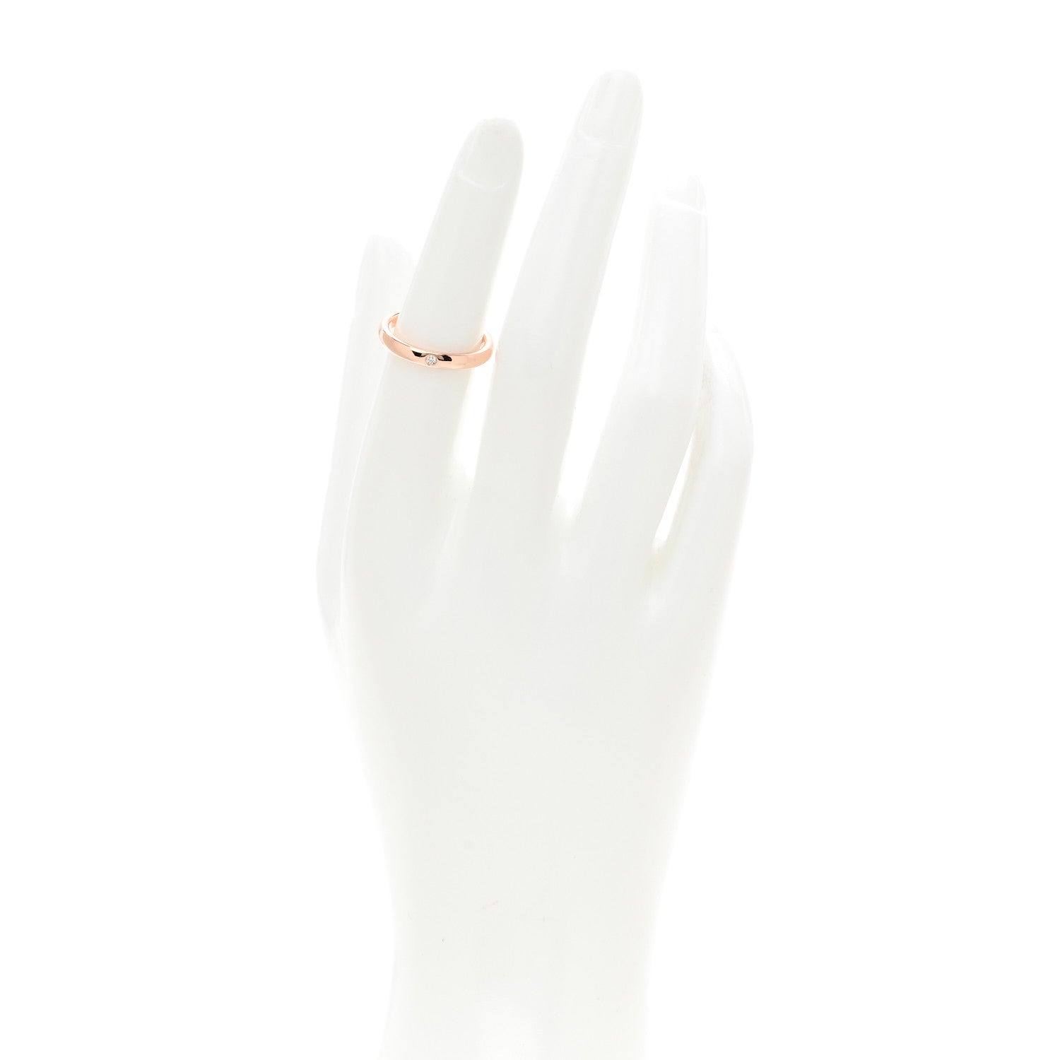 Tiffany 18K Rose Gold Diamond Elsa Peretti Band Ring 50 5.5 2 of 5