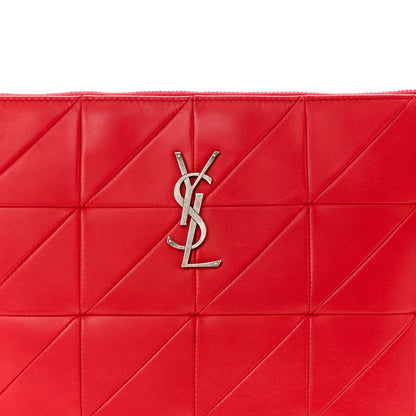 Saint Laurent Lambskin Patchwork Monogram Jamie Document Holder Red 8 of 11