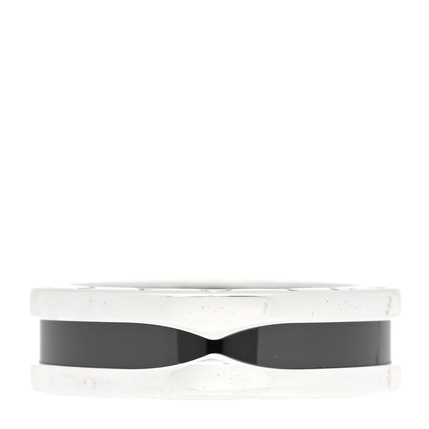 Bulgari Sterling Silver Ceramic Save The Children One-Band Ring 56 7.5 1 of 6