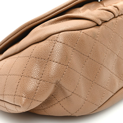 Chanel Caviar Large Half Moon Flap Dark Beige 10 of 14