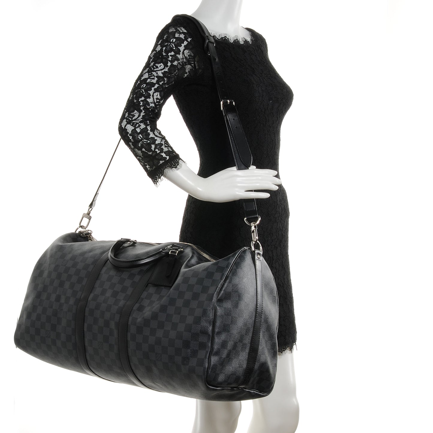 Damier Graphite Keepall Bandouliere 55