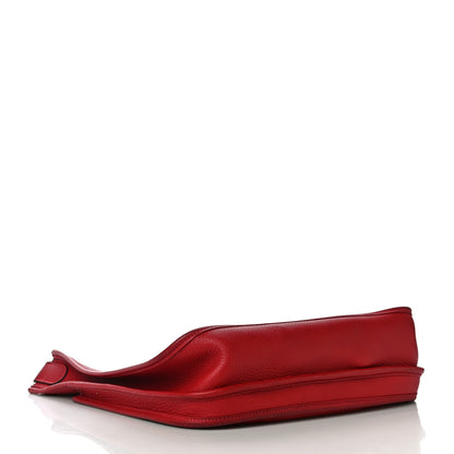 Hermes Taurillon Clemence Evelyne III PM Rouge Casaque 3 of 13