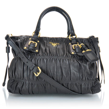 Prada Nappa Leather Gaufre Tote Nero Black 1 of 11