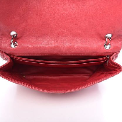 Chanel Washed Caviar Quilted Maxi Single Flap Fuchsia 5 of 9