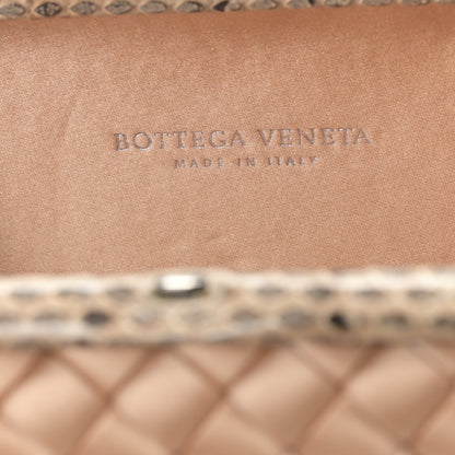 Bottega Veneta Satin Intreccio Impero Ayers Knot Clutch Flamingo 6 of 8