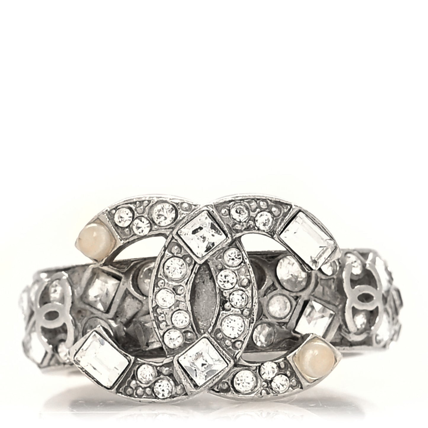 Crystal CC Ring 6 Silver