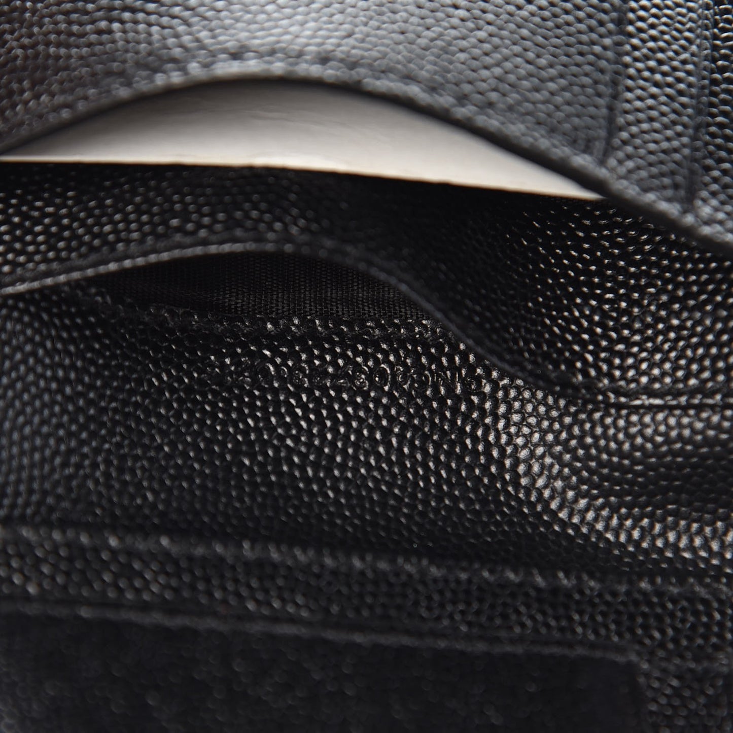 Grain De Poudre Matelasse Chevron Monogram Compact Zip Around Wallet Black