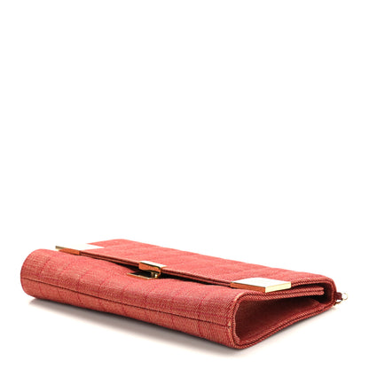 Chanel Denim Chocolate Bar Flap Red 4 of 9