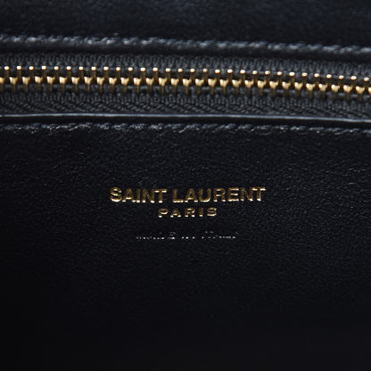 Saint Laurent Smooth Calfskin Small Cabas Monogram Taupe 6 of 9