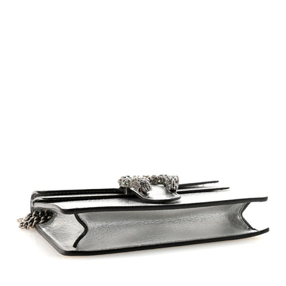 Gucci Metallic Calfskin Super Mini Dionysus Shoulder Bag Silver 4 of 9