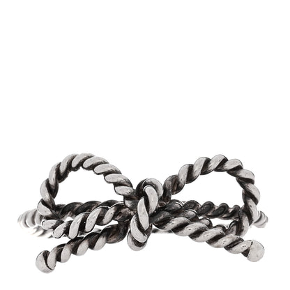 Tiffany Sterling Silver Textured Twist Bow Ring 52 6 1 of 4