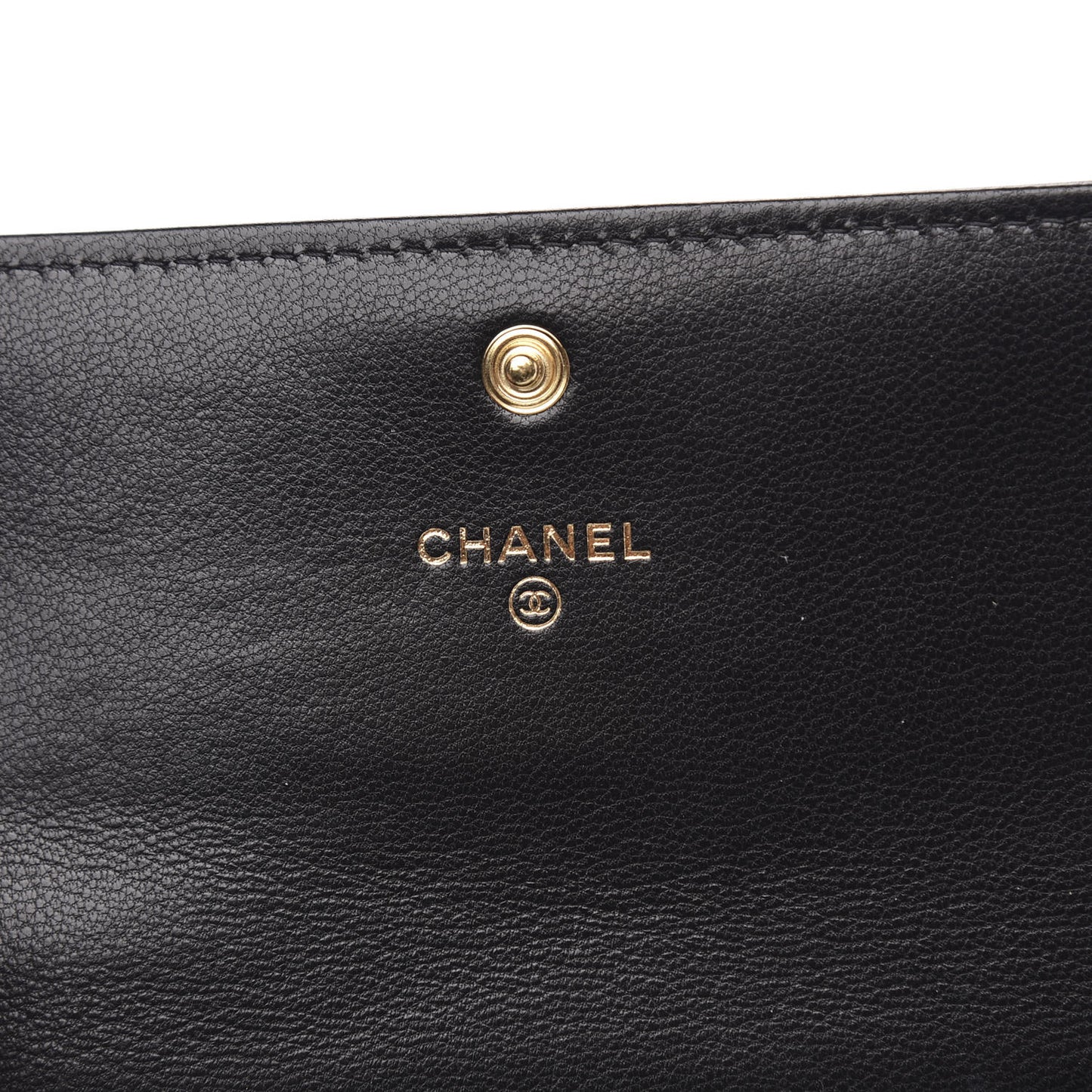 Goatskin Quilted 19 Flap Wallet Black