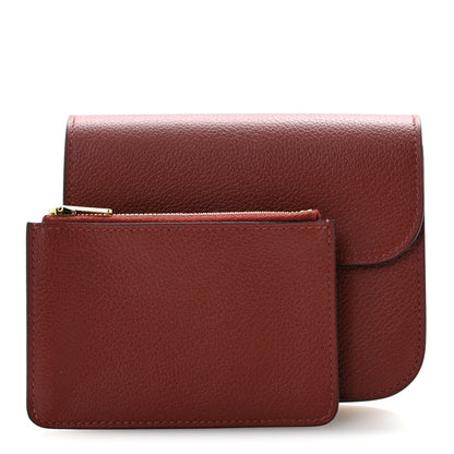 Hermes Evercolor Constance Slim Wallet Rouge H 3 of 9