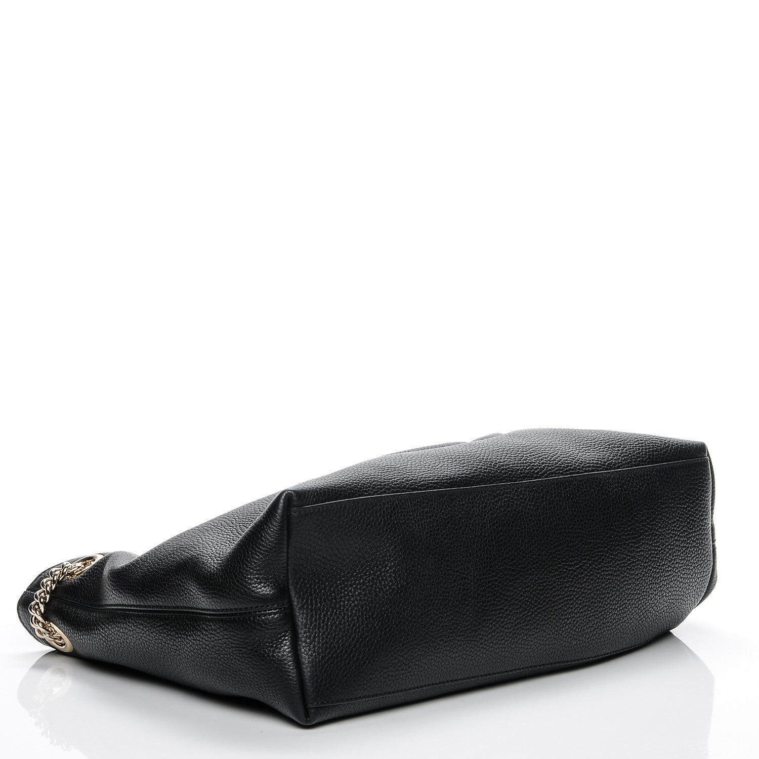 Gucci Pebbled Calfskin Medium Soho Chain Shoulder Bag Black 4 of 6