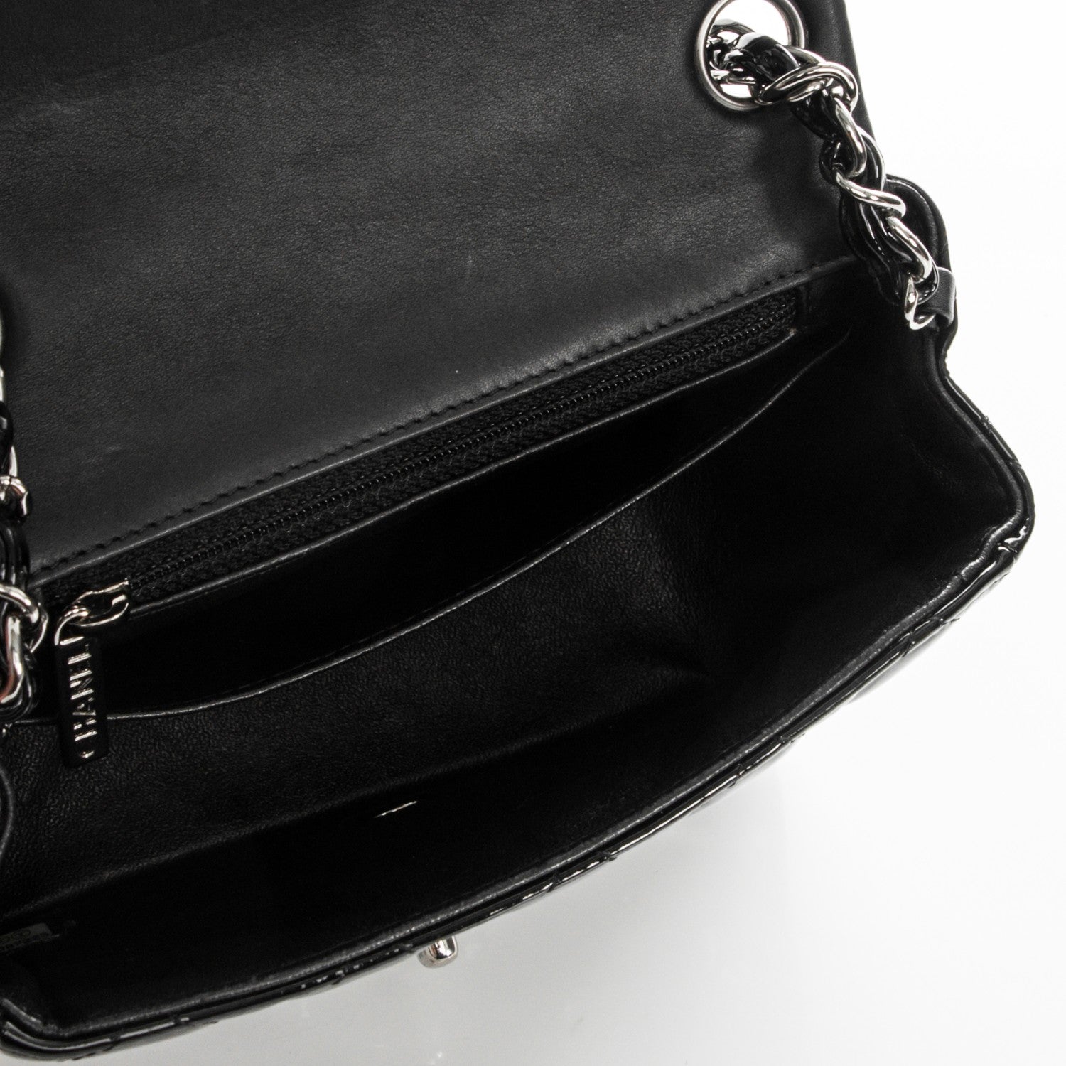 Chanel Patent Calfskin Quilted Mini Square Flap Black 5 of 7